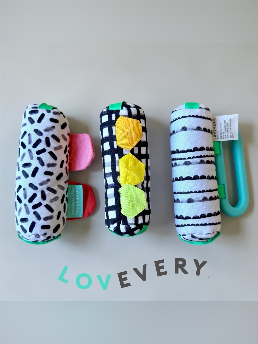 Lovevery Sensory Links Toy The Looker Play Kit 0-3M Montessori Organic Cotton